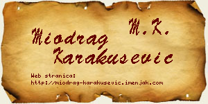 Miodrag Karakušević vizit kartica